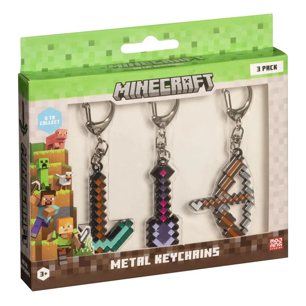 PMI Minecraft Set Metalen Sleutelhangers (Shovel, Bow, Pickaxe) PMI Minecraft Set Metalen Sleutelhangers (Shovel, Bow, Pickaxe)