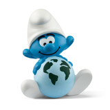 Schleich De Smurfen PVC Beeldje Smurf met Wereldbol 6 cm Schleich De Smurfen PVC Beeldje Smurf met Wereldbol 6 cm