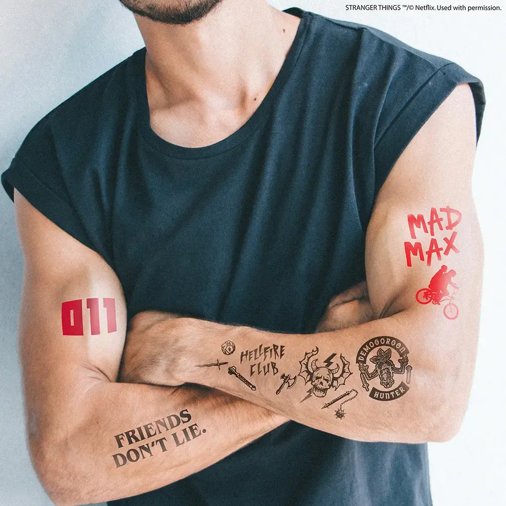 Cinereplicas Stranger Things Hawkins Tattoos