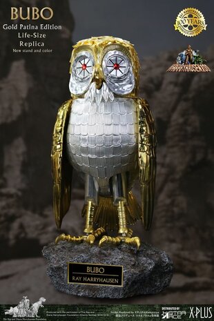 Star Ace Toys Clash of the Titans Statue Ray Harryhausens Bubo Gold Patina Edition Deluxe Ver. 34 cm