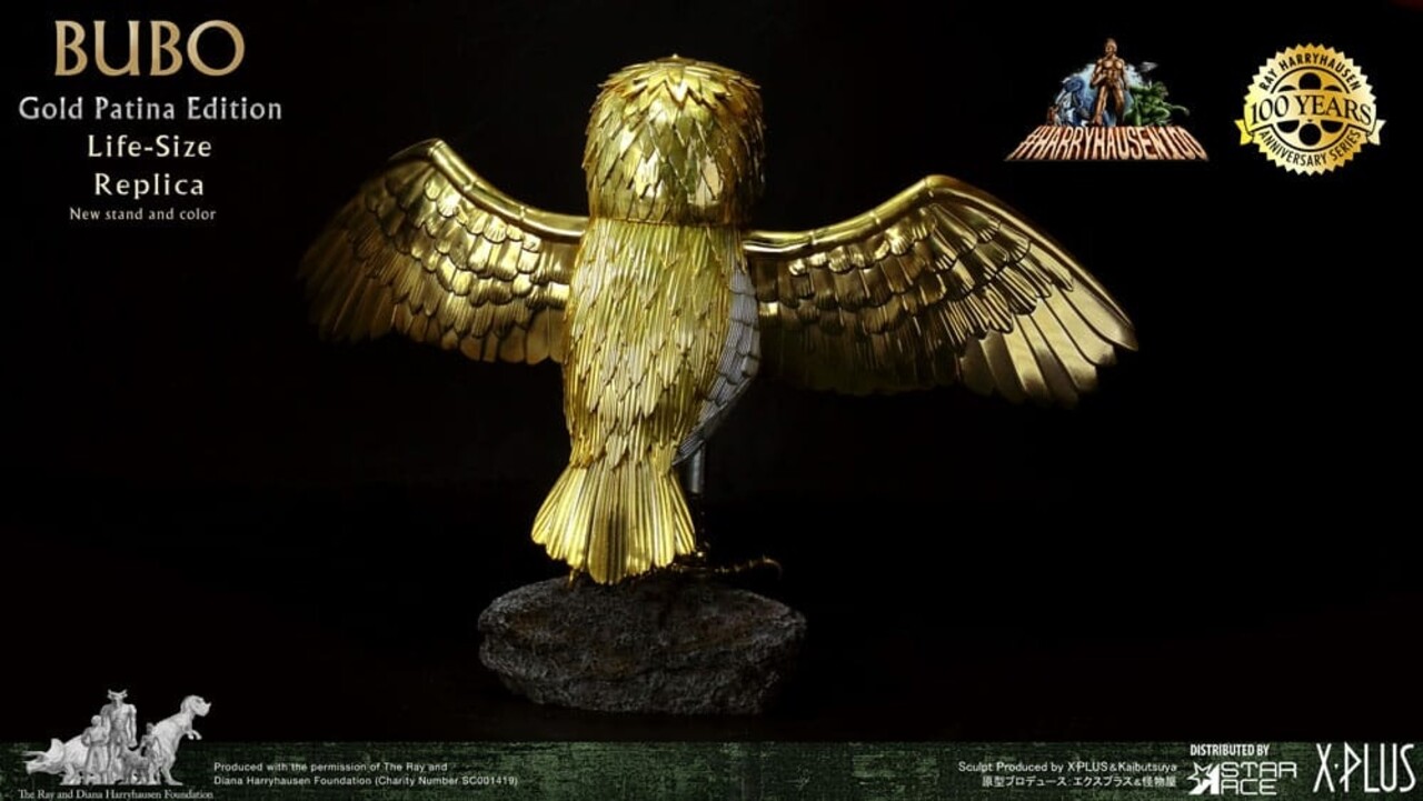 Star Ace Toys Clash of the Titans Statue Ray Harryhausens Bubo Gold Patina Edition Normal Ver. 34 cm