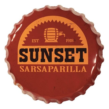 FaNaTtiK Fallout Tin Sign Sunset Sarsaparilla Bottle Cap FaNaTtiK Fallout Tin Sign Sunset Sarsaparilla Bottle Cap