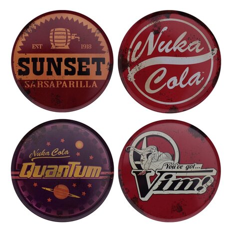 FaNaTtiK Fallout Metal Drinks Coasters (4x) FaNaTtiK Fallout Metal Drinks Coasters (4x)
