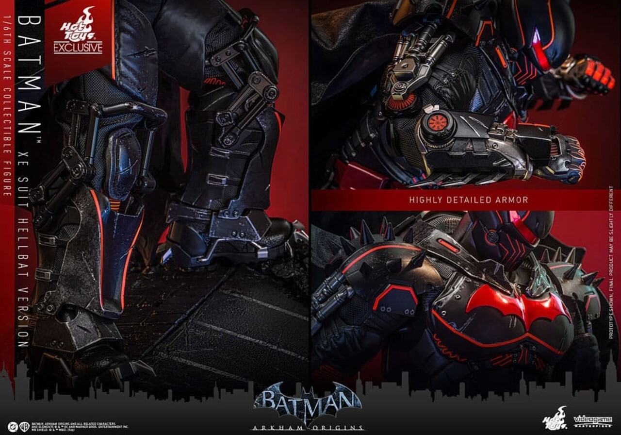 Hot Toys Batman Arkham Origins Videogame Masterpiece Action Figure 1/6 XE Suit Hellbat Version Hot Toys Exclusive 33 cm Hot Toys Batman Arkham Origins Videogame Masterpiece Action Figure 1/6 XE Suit Hellbat Version Hot Toys Exclusive 33 cm