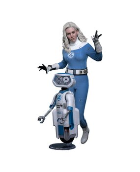 Hot Toys The Fantastic Four: First Steps Action Figure 2-Pack 1/6 Invisible Woman & H.E.R.B.I.E. 28 cm