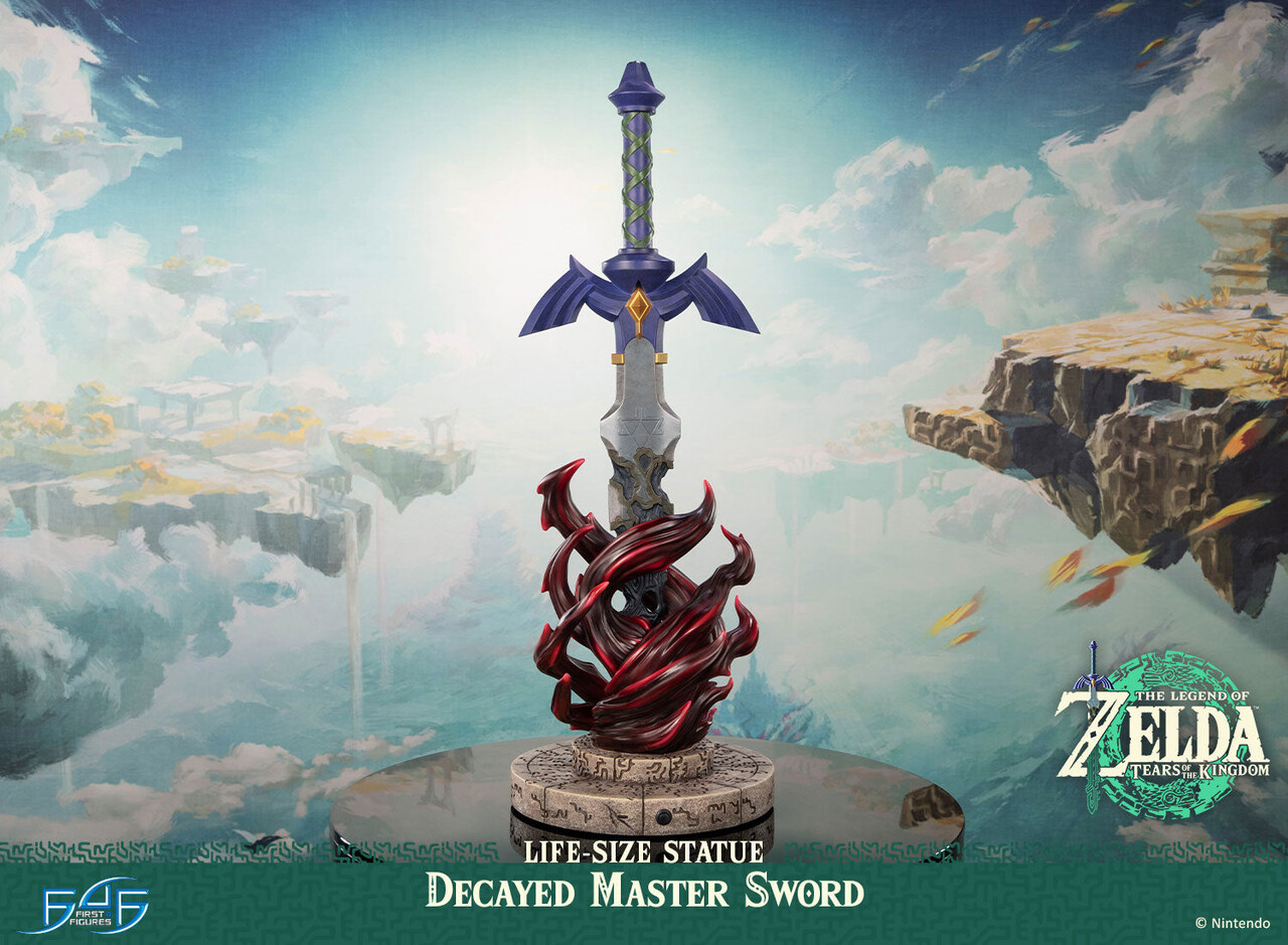 First 4 Figures The Legend of Zelda: Tears of the Kingdom Life Size Statue 1/1 Decayed Master Sword 28 cm