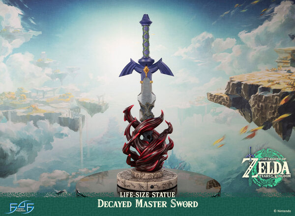 First 4 Figures The Legend of Zelda: Tears of the Kingdom Life Size Statue 1/1 Decayed Master Sword 28 cm