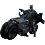 Hot Toys The Flash Movie Masterpiece Action Figure wih Vehicle 1/6 Batman & Batcycle Set 30 cm