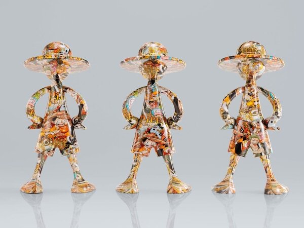 Tamashii Nations One Piece 1000 Logs Anniversary Luffy's ArtCanvas Figure 1/8 Luffy 22 cm