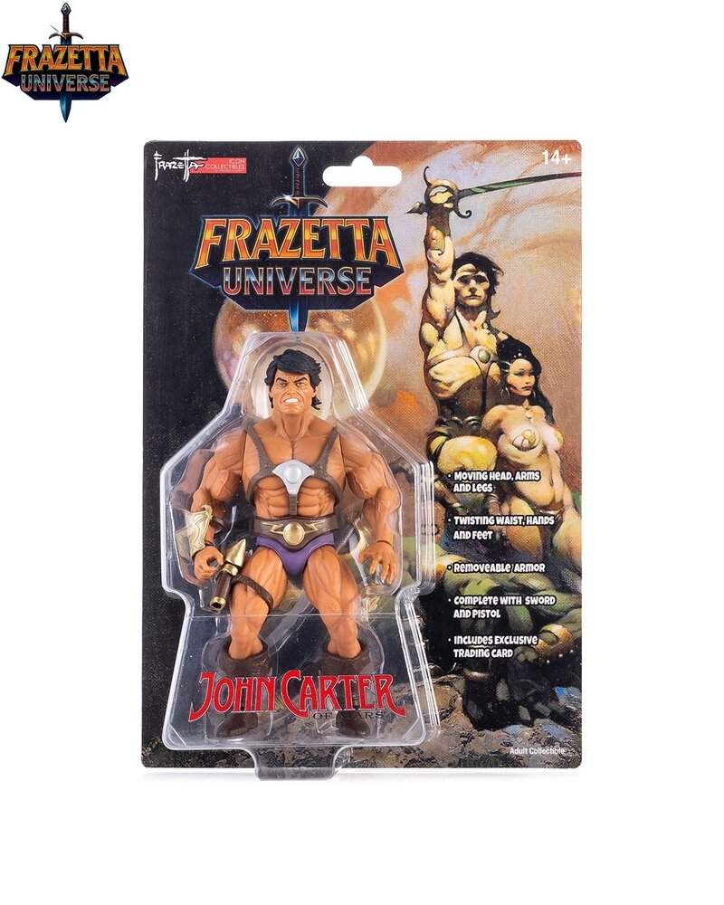 ICON Collectibles Frazetta Universe Retro Action Figure John Carter of Mars 14 cm