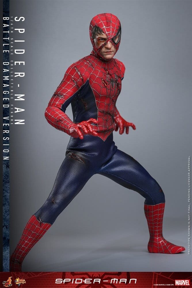 Hot Toys Spider-Man Action Figure 1/6 Spider-Man (Battle Damaged Version) 30 cm Hot Toys Spider-Man Action Figure 1/6 Spider-Man (Battle Damaged Version) 30 cm