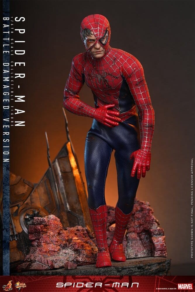 Hot Toys Spider-Man Action Figure 1/6 Spider-Man (Battle Damaged Version) 30 cm Hot Toys Spider-Man Action Figure 1/6 Spider-Man (Battle Damaged Version) 30 cm
