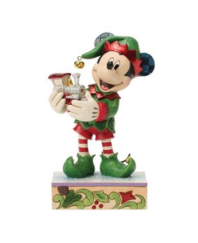 Disney Traditions Mickey Mouse Elf on Track