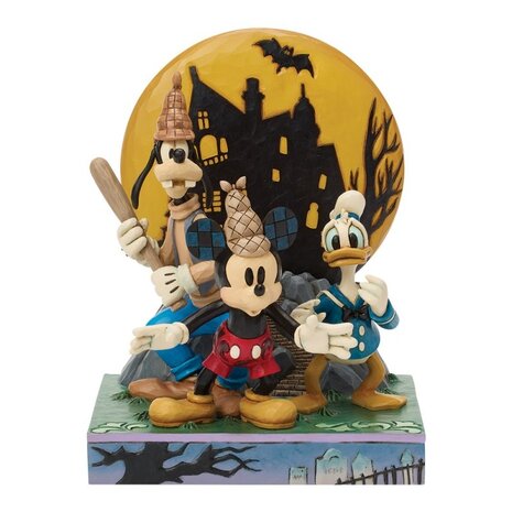 Disney Traditions Mickey, Goofy & Donald Look Out Ghosts 23 cm
