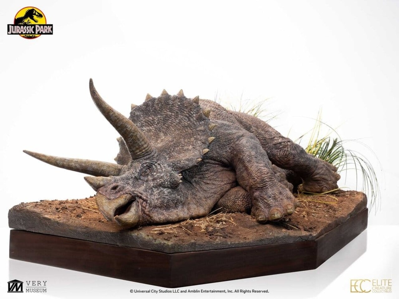 Elite Creature Collectibles Jurassic Park Maquette 1/8 Sick Triceratops 96 cm