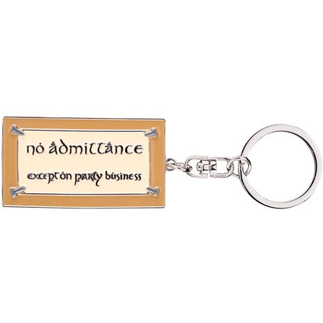 Weta Workshop Lord of the Rings No Admittance Sign Keychain