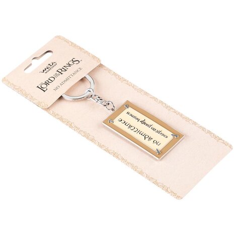 Weta Workshop Lord of the Rings No Admittance Sign Keychain