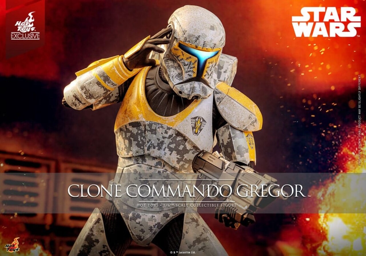 Hot Toys Star Wars: The Clone Wars Action Figure 1/6 Clone Commando Gregor Exclusive 30 cm