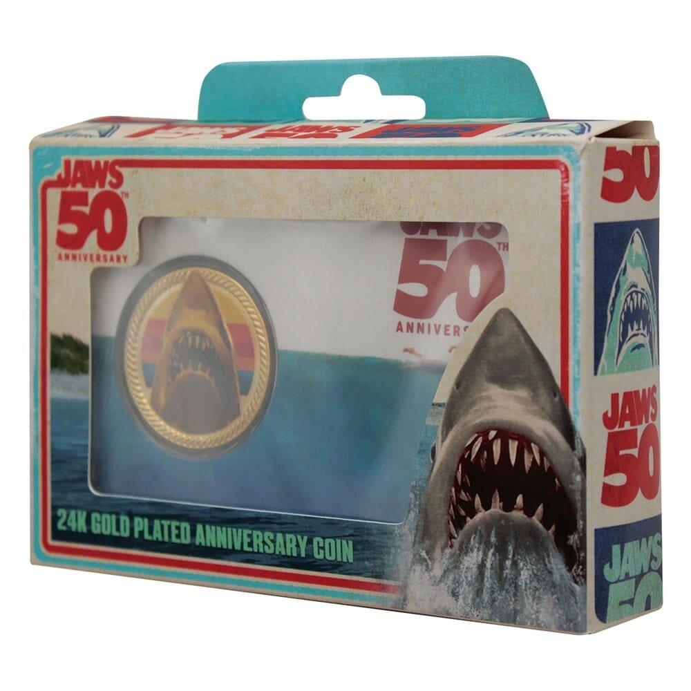 FaNaTtiK Jaws Collectable Coin 50th Anniversary 24k Gold Plated Limited Edition
