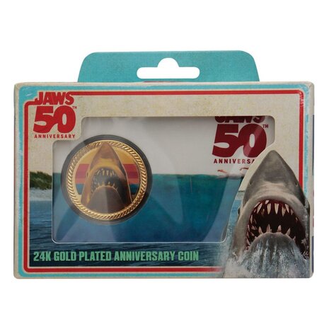 FaNaTtiK Jaws Collectable Coin 50th Anniversary 24k Gold Plated Limited Edition