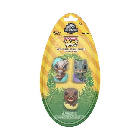 Funko Jurassic Park Pocket POP! Vinyl Figure Easter Egg 3-Pack Dinos 4 cm Funko Jurassic Park Pocket POP! Vinyl Figure Easter Egg 3-Pack Dinos 4 cm