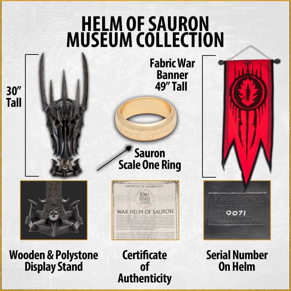 United Cutlery Lord of the Rings Replica 1/1 Museum Collection Sauron Helm