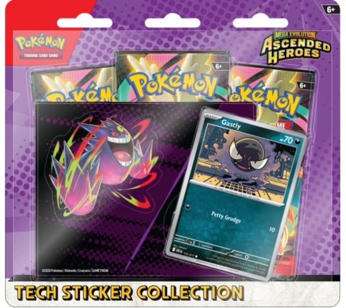 The Pokémon Company Pokémon Mega Evolution Ascended Heroes Tech Sticker Collection Gastly The Pokémon Company Pokémon Mega Evolution Ascended Heroes Tech Sticker Collection Gastly