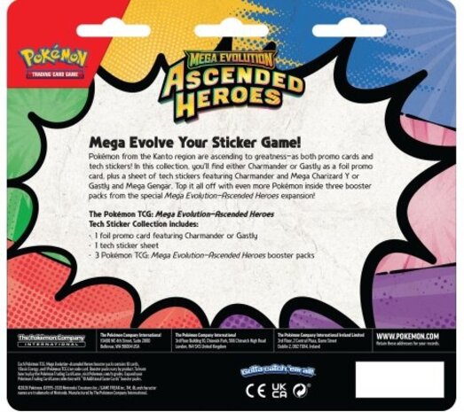 The Pokémon Company Pokémon Mega Evolution Ascended Heroes Tech Sticker Collection Gastly The Pokémon Company Pokémon Mega Evolution Ascended Heroes Tech Sticker Collection Gastly
