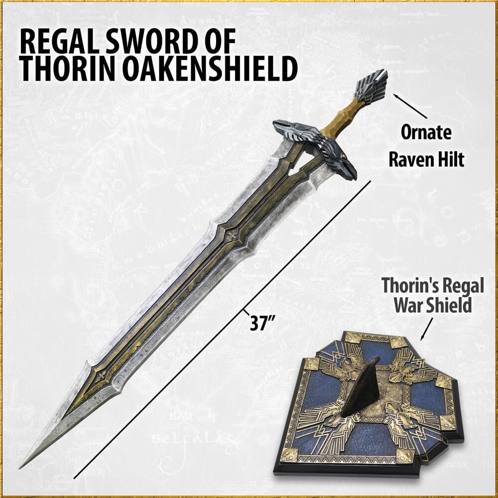 United Cutlery The Hobbit Replica 1/1 Regal Sword of Thorin