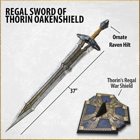 United Cutlery The Hobbit Replica 1/1 Regal Sword of Thorin