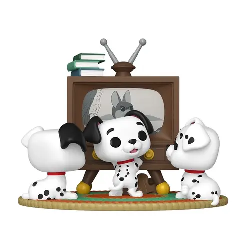 Funko 101 Dalmatians POP! Moment Vinyl Figure Rolly, Patch & Lucky with TV #1664 Funko 101 Dalmatians POP! Moment Vinyl Figure Rolly, Patch & Lucky with TV #1664