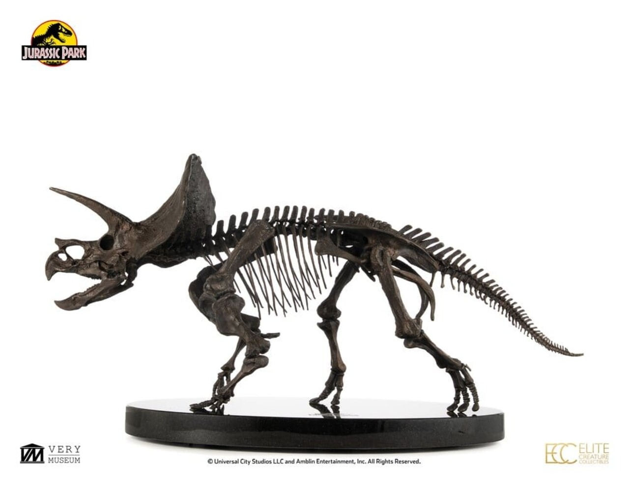 Elite Creature Collectibles Jurassic World ECC Elite Creature Line Statue 1/12 Triceratops Fossil Skeleton Bronze 33 cm Elite Creature Collectibles Jurassic World ECC Elite Creature Line Statue 1/12 Triceratops Fossil Skeleton Bronze 33 cm