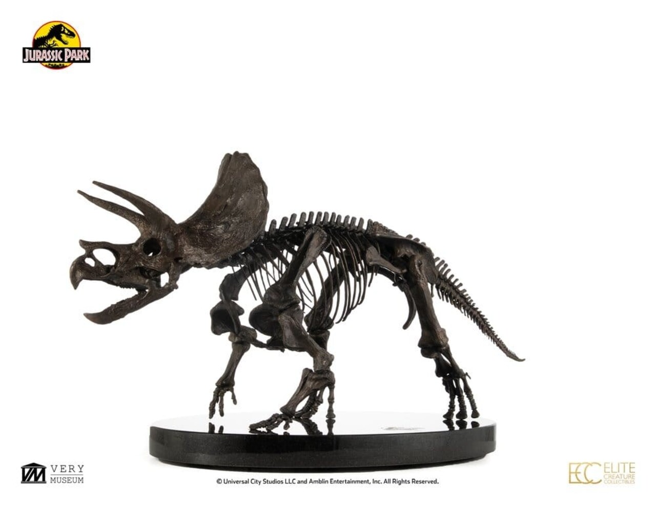 Elite Creature Collectibles Jurassic World ECC Elite Creature Line Statue 1/12 Triceratops Fossil Skeleton Bronze 33 cm Elite Creature Collectibles Jurassic World ECC Elite Creature Line Statue 1/12 Triceratops Fossil Skeleton Bronze 33 cm