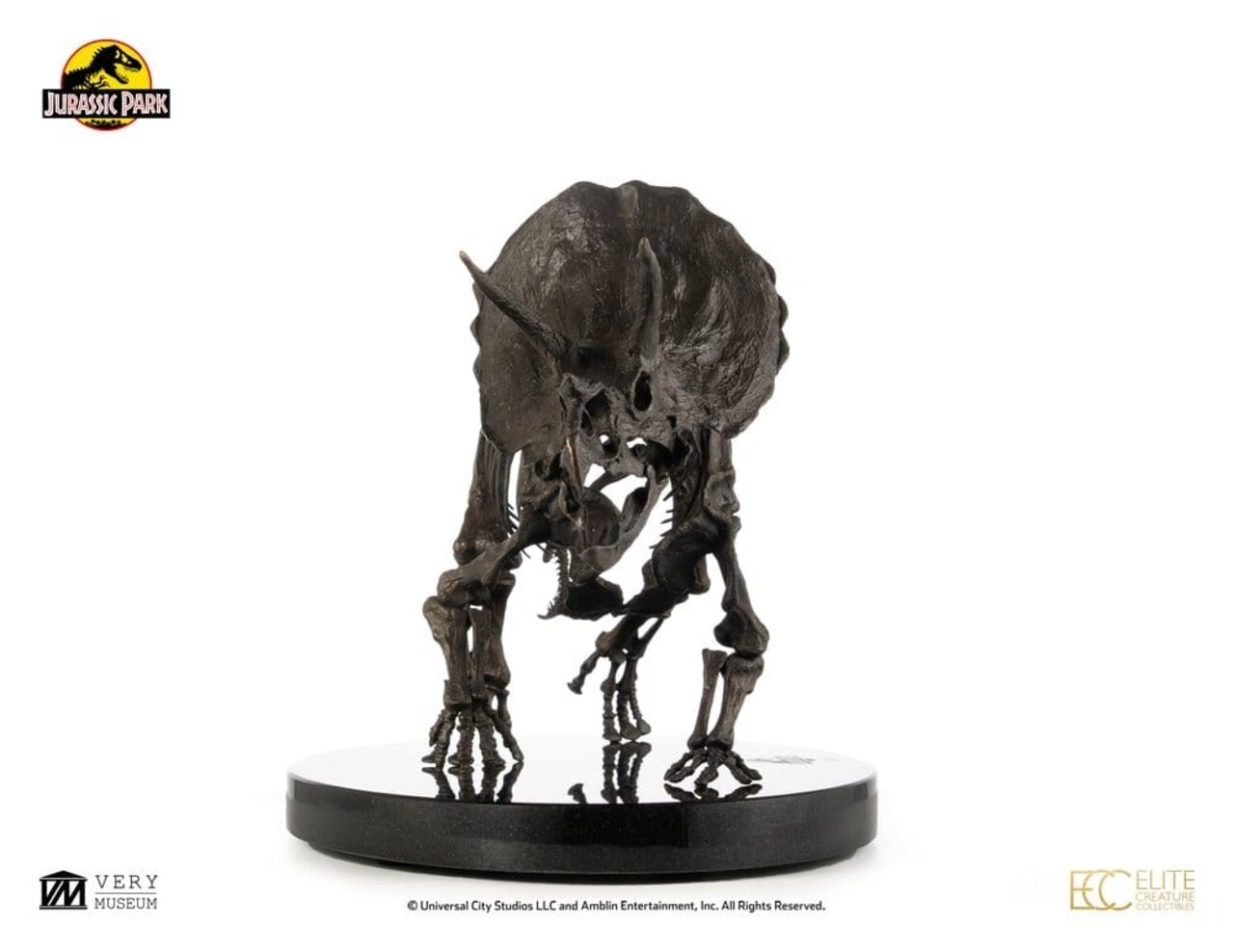Elite Creature Collectibles Jurassic World ECC Elite Creature Line Statue 1/12 Triceratops Fossil Skeleton Bronze 33 cm Elite Creature Collectibles Jurassic World ECC Elite Creature Line Statue 1/12 Triceratops Fossil Skeleton Bronze 33 cm