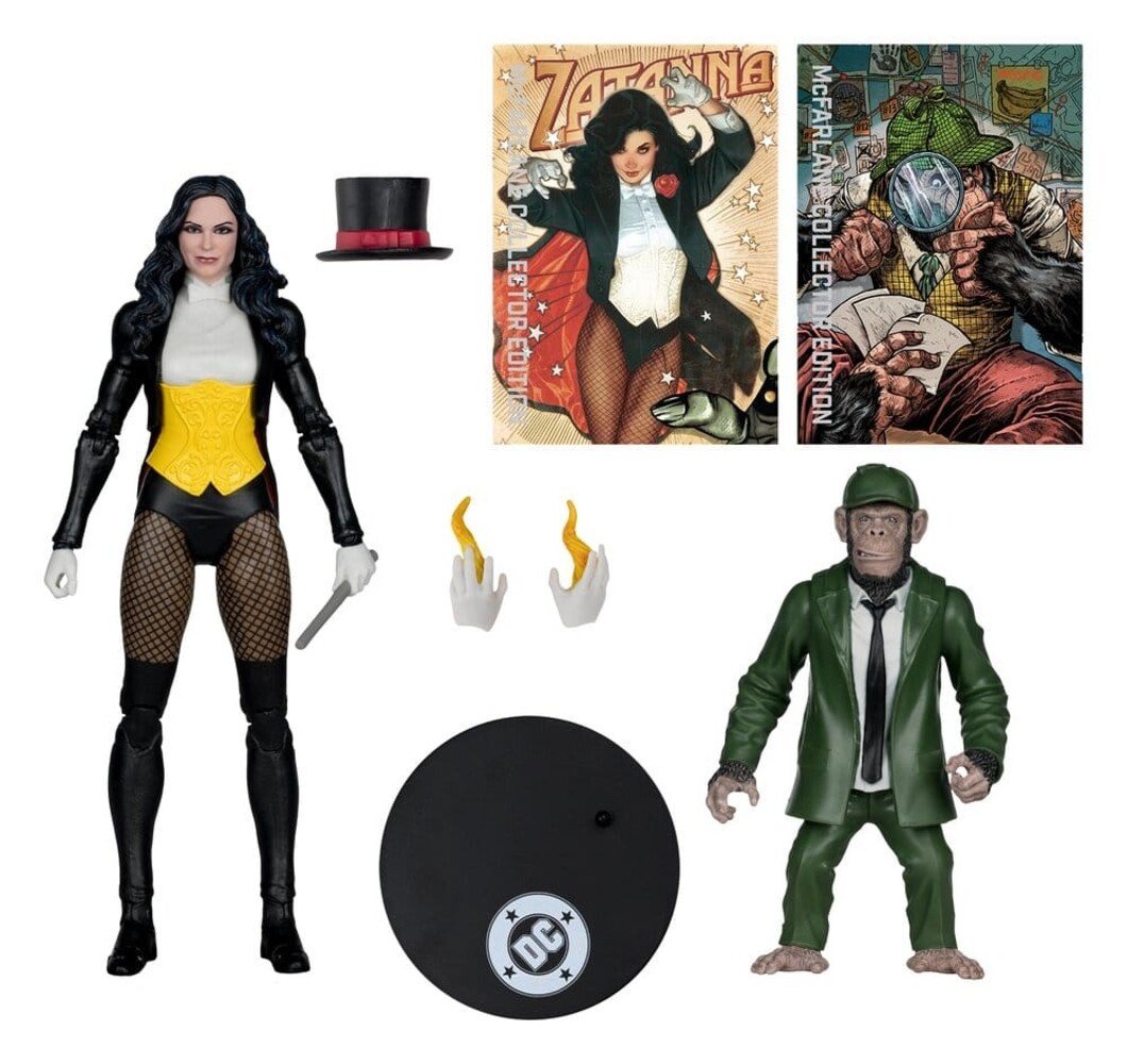 McFarlane Toys DC Multiverse McFarlane Action Figure Zatanna with Detective Chimp Collector Edition #53 18 cm McFarlane Toys DC Multiverse McFarlane Action Figure Zatanna with Detective Chimp Collector Edition #53 18 cm