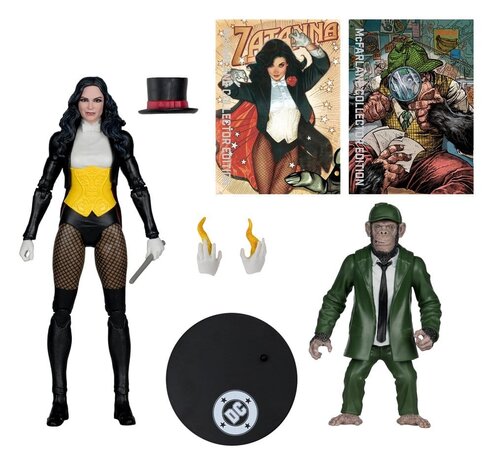 McFarlane Toys DC Multiverse McFarlane Action Figure Zatanna with Detective Chimp Collector Edition #53 18 cm McFarlane Toys DC Multiverse McFarlane Action Figure Zatanna with Detective Chimp Collector Edition #53 18 cm