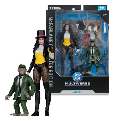 McFarlane Toys DC Multiverse McFarlane Action Figure Zatanna with Detective Chimp Collector Edition #53 18 cm McFarlane Toys DC Multiverse McFarlane Action Figure Zatanna with Detective Chimp Collector Edition #53 18 cm
