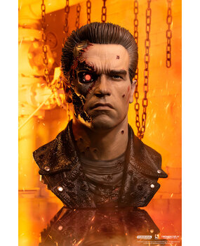 Pure Arts Terminator 2: Judgement Day Bust 1/1 T-800 Model 101 Battle Damaged Art Mask 47 cm Pure Arts Terminator 2: Judgement Day Bust 1/1 T-800 Model 101 Battle Damaged Art Mask 47 cm