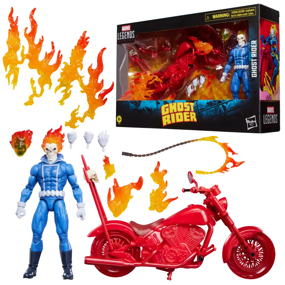 Hasbro Ghost Rider Marvel Legends Action Figure Ghost Rider with Motorcycle 15 cm