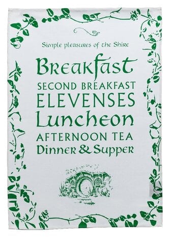 Weta Workshop Lord of the Rings Simple Pleasures of the Shire Tea Towel