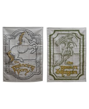Weta Workshop Lord of the Rings Green Dragon & Prancing Pony Tea Towel Set