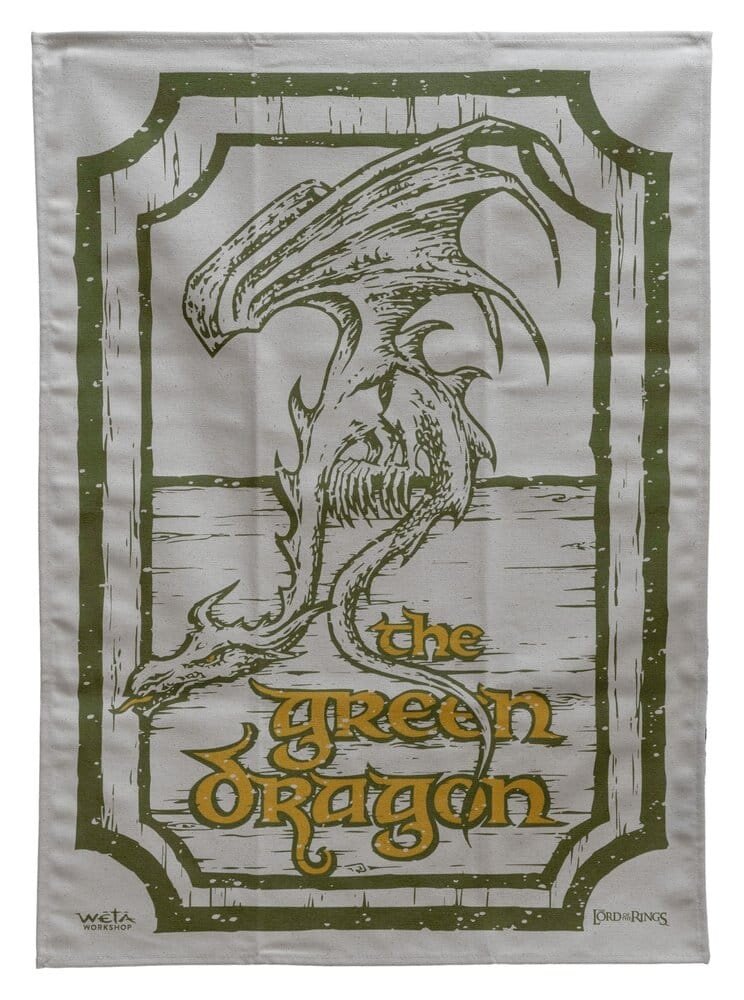 Weta Workshop Lord of the Rings Green Dragon & Prancing Pony Tea Towel Set