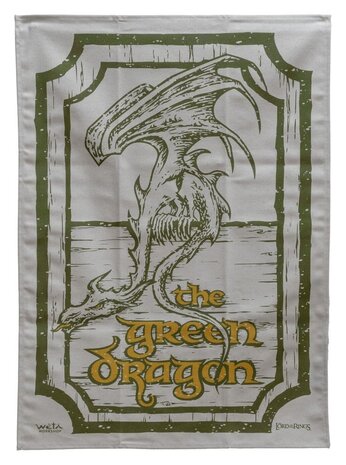 Weta Workshop Lord of the Rings Green Dragon & Prancing Pony Tea Towel Set