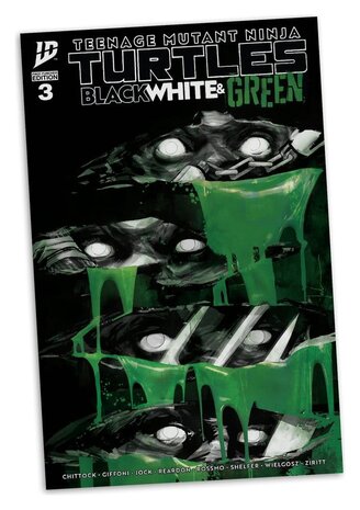 McFarlane Toys Teenage Mutant Ninja Turtles Page Punchers Action Figure (Black White & Green) (Red Platinum Edition) 13 cm