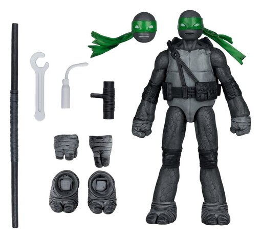 McFarlane Toys Teenage Mutant Ninja Turtles Page Punchers Action Figure Donatello (Black White & Green ) (Red Platinum Edition) 13 cm
