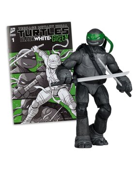 McFarlane Toys Teenage Mutant Ninja Turtles Page Punchers Action Figure Leonardo (Black White & Green) (Red Platinum Edition) 13 cm McFarlane Toys Teenage Mutant Ninja Turtles Page Punchers Action Figure Leonardo (Black White & Green) (Red Platinum Edition) 13 cm