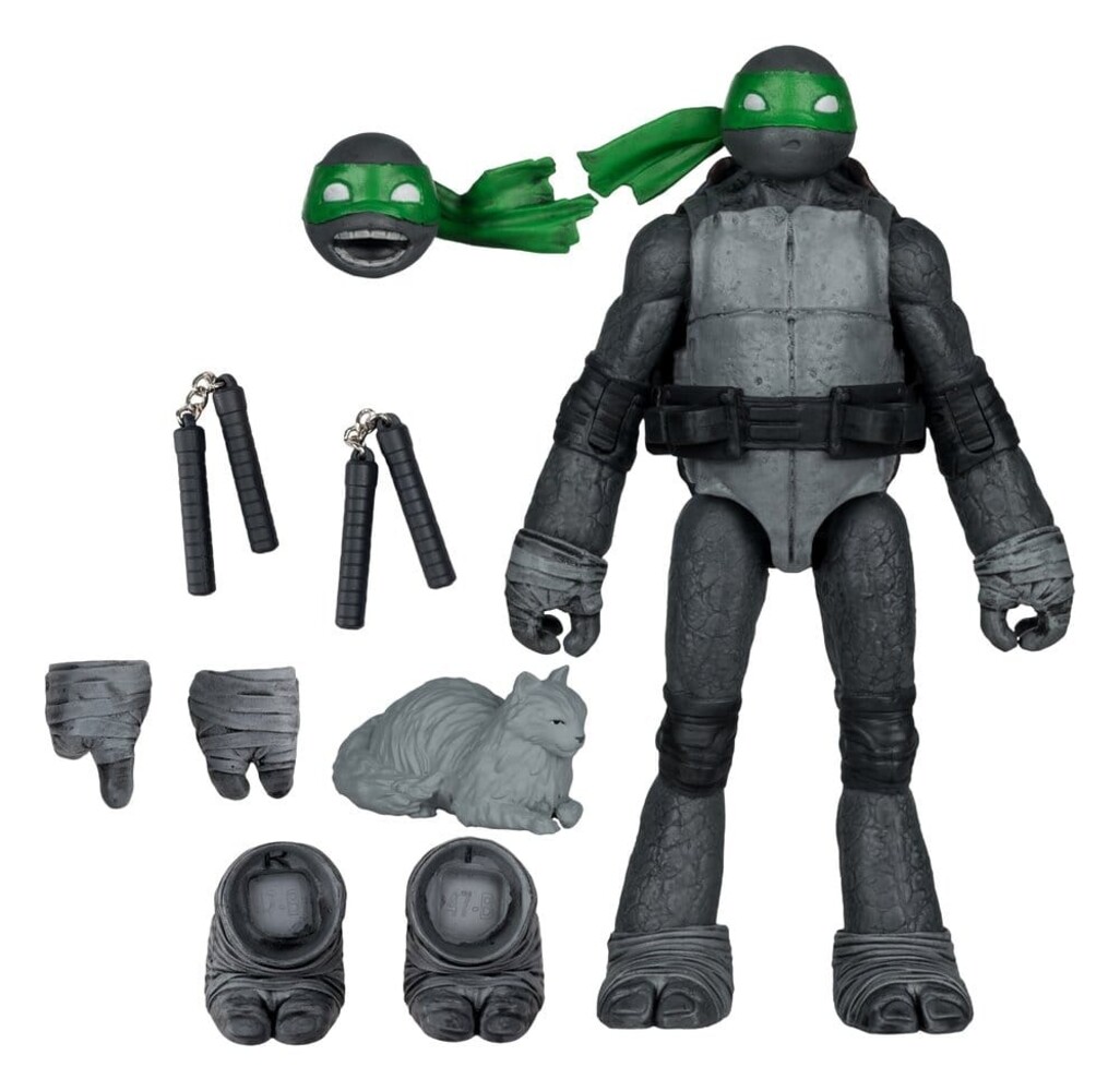 McFarlane Toys Teenage Mutant Ninja Turtles Page Punchers Action Figure Michelangelo (Black White & Green) (Red Platinum Edition) 13 cm