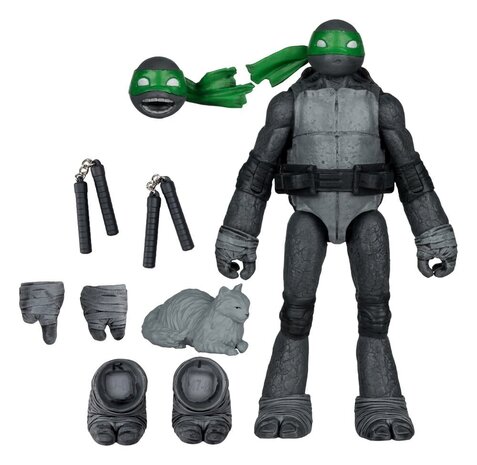 McFarlane Toys Teenage Mutant Ninja Turtles Page Punchers Action Figure Michelangelo (Black White & Green) (Red Platinum Edition) 13 cm