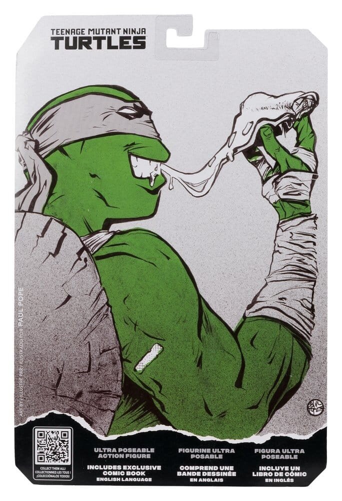 McFarlane Toys Teenage Mutant Ninja Turtles Page Punchers Action Figure Michelangelo (Black White & Green) (Red Platinum Edition) 13 cm