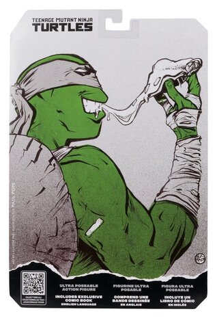 McFarlane Toys Teenage Mutant Ninja Turtles Page Punchers Action Figure Michelangelo (Black White & Green) (Red Platinum Edition) 13 cm